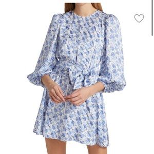 Alice + Olivia Molli Floral Tie Waist Wrap Dress